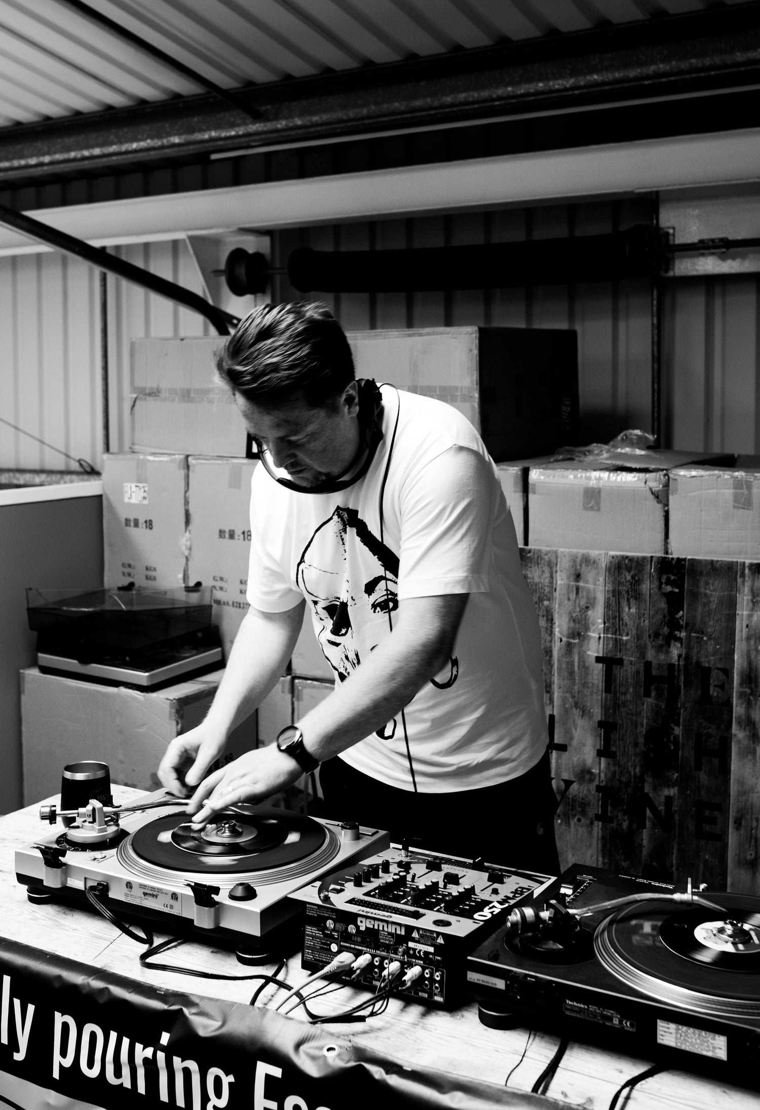 DJ during a private function at The Essex Distillery 