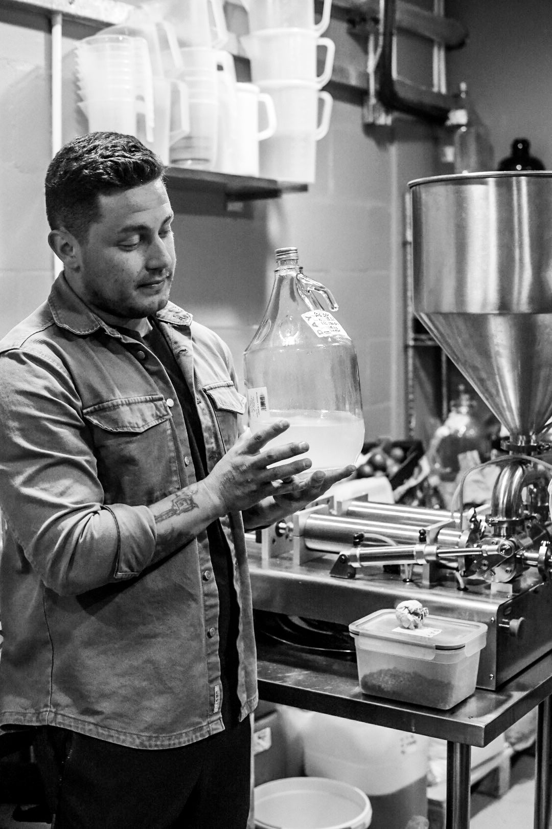 Head Distiller and owner of Essex Spirits Company, Zane, during a Tours & Tastings event at the Essex Distillery