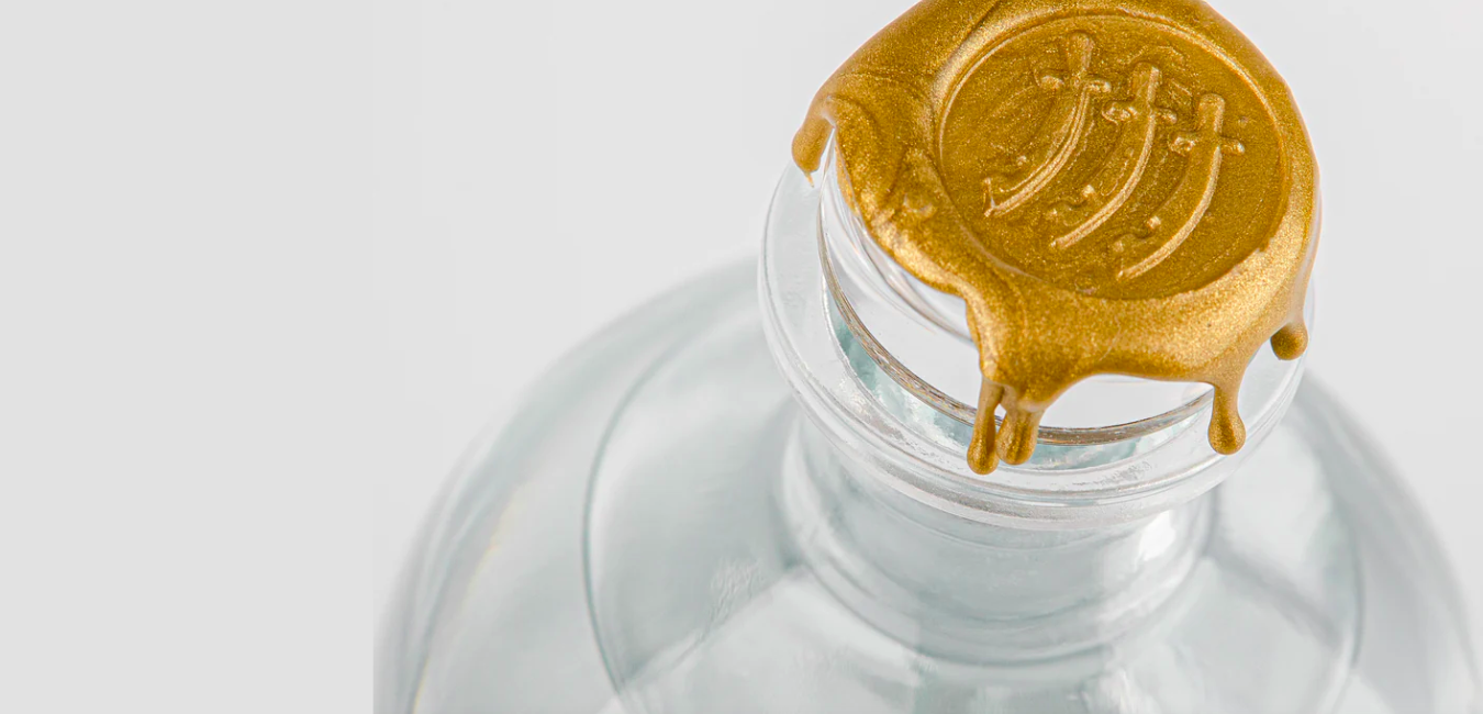 The Essex Swords wax seal, a sign of quality in every product we produce at Essex Spirits Co.