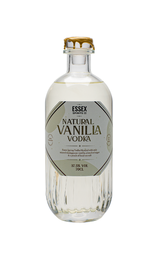 Natural Vanilla Vodka available at Essex Spirits Co. online shop and The Essex Distillery, Chelmsford