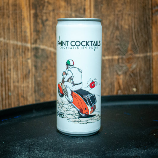 Blood Orange Spritz Cocktail 250ml Can from Point Cocktails, available at Essex Spirits Co. Distillery & Bottle Shop