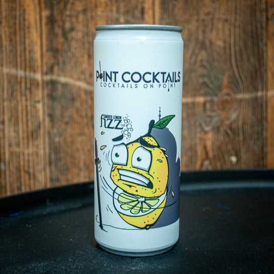 Candied Lemon Fizz by Point Cocktails, available at the Essex Spirits Company distillery and bottle shop