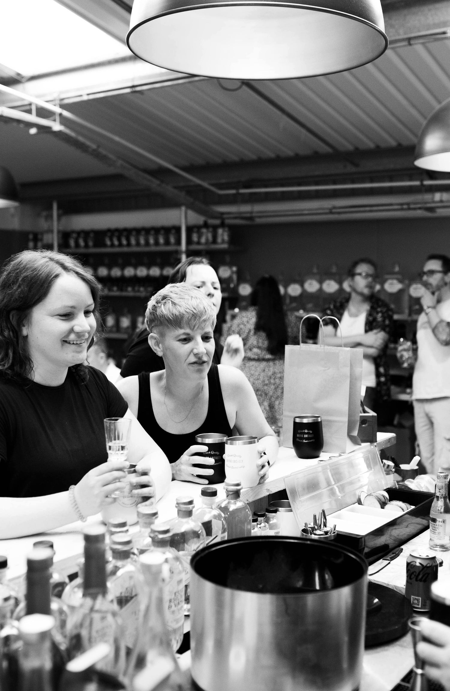 People involved in a Make Your Own Spirit event at The Essex Distillery