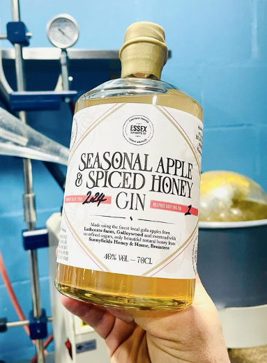 Seasonal Apple & Spiced Honey Gin from Essex Spirits Company, Chelmsford Distillery