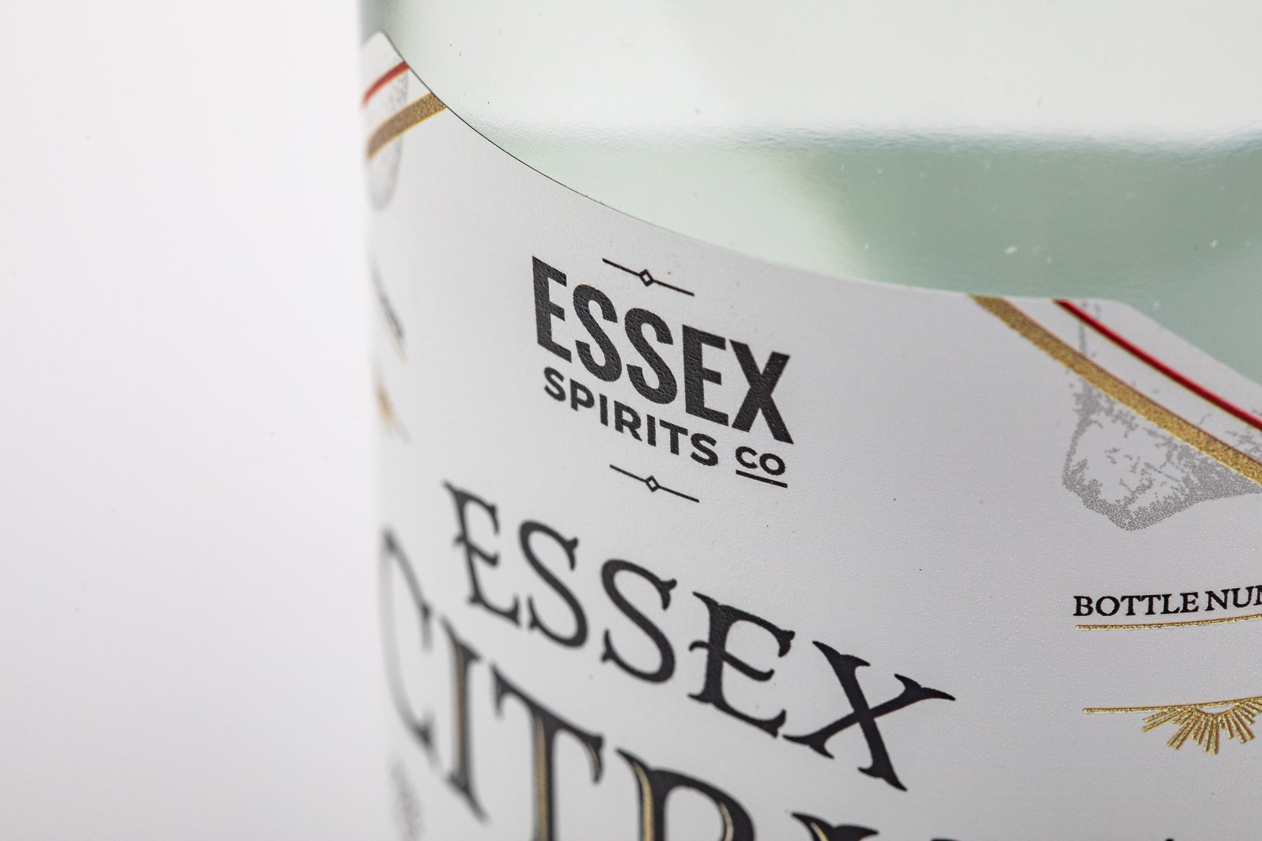 Logo on the bottle of Essex Citrus Dry Gin available at Essex Spirits Company distillery and bottle shop. Buy online