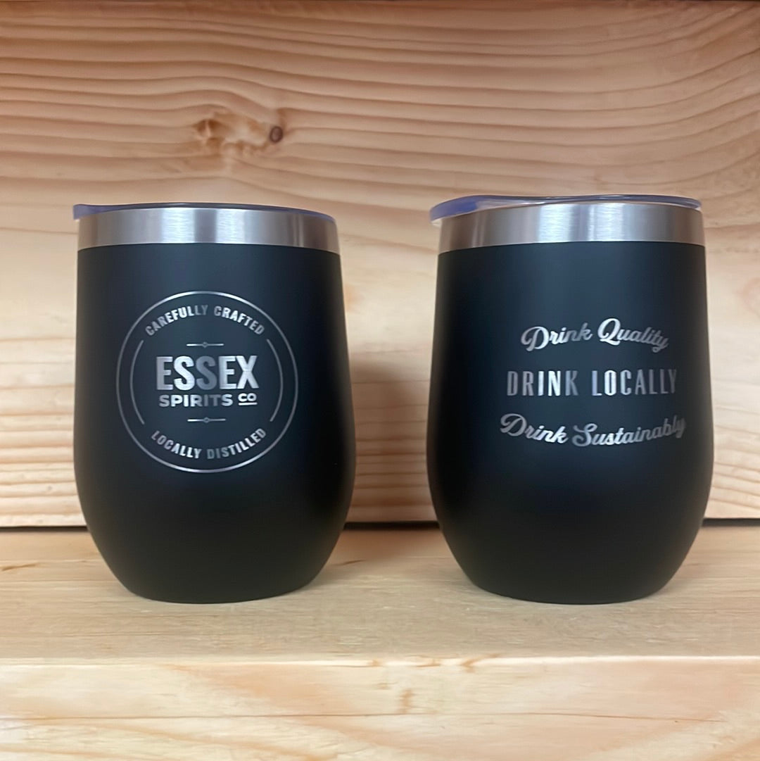 Essex Spirits Co. Branded MPV Black, sustainable drinking available at Essex Distillery and Bottle Shop